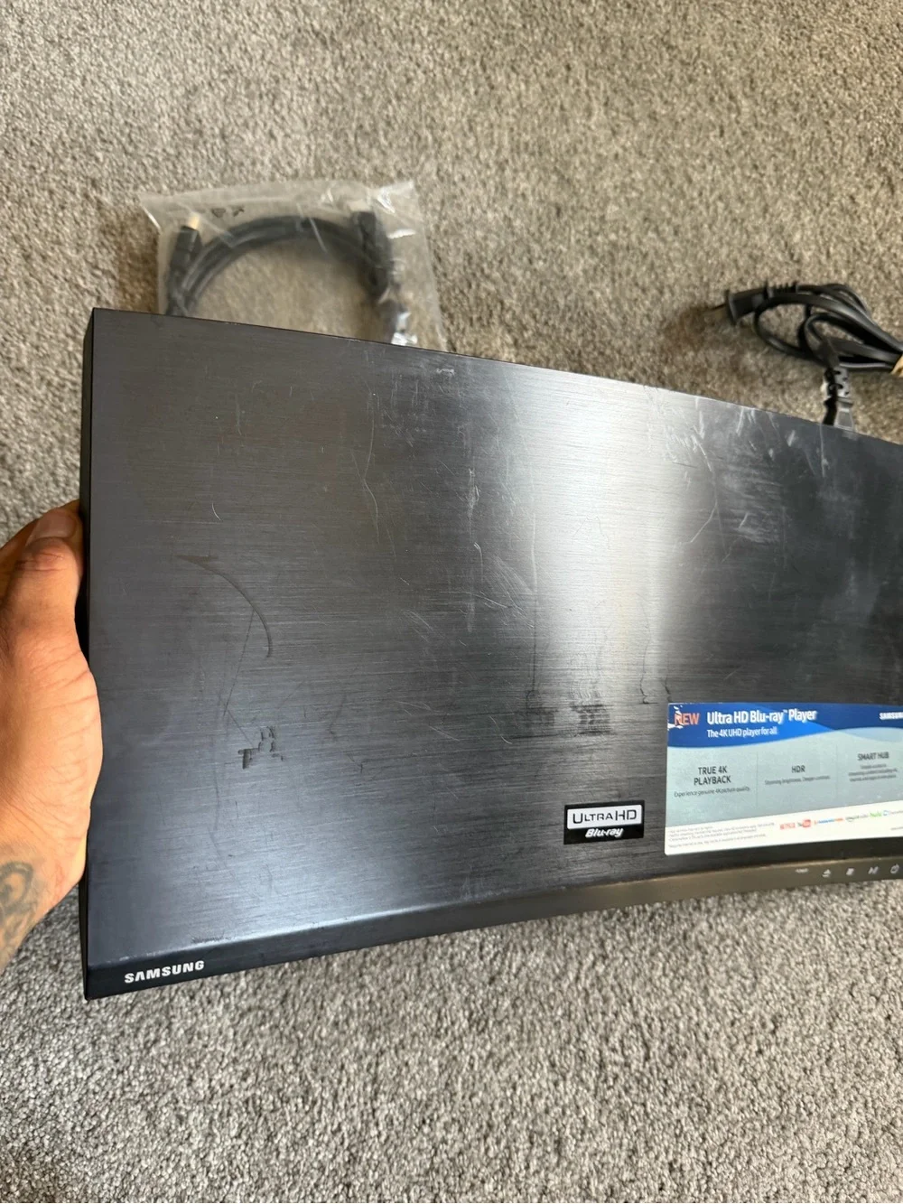 Samsung UBD-K8500 4K Ultra HD Blu-ray Player W/ WiFi NO REMOTE Tested